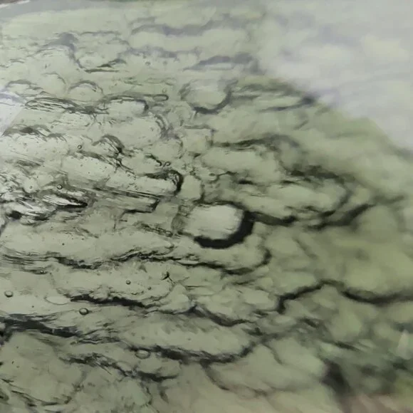 One of a Kind Moldavite & Sterling Silver Pendant With Faceted & Raw Sides - Picture 4 of 13